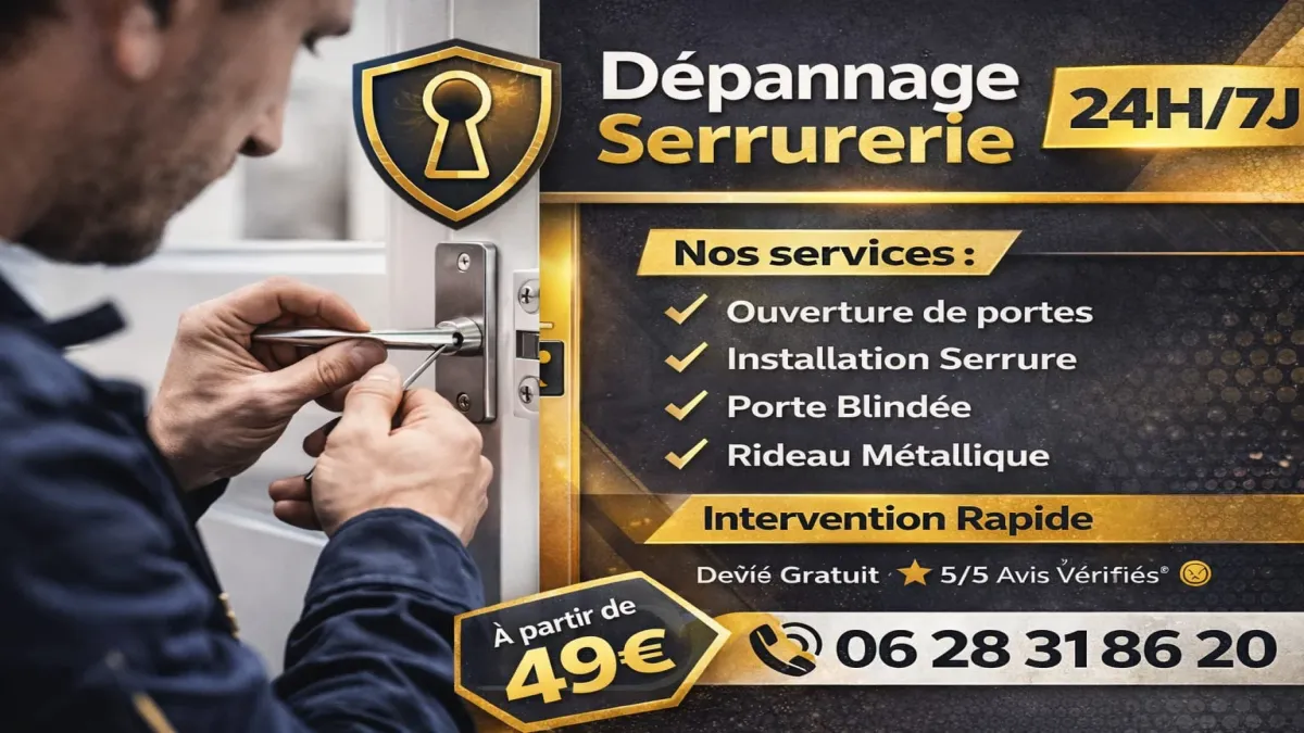 Dépannage serrurier à Trets pour ouverture porte, réparation serrure et urgence rapide
