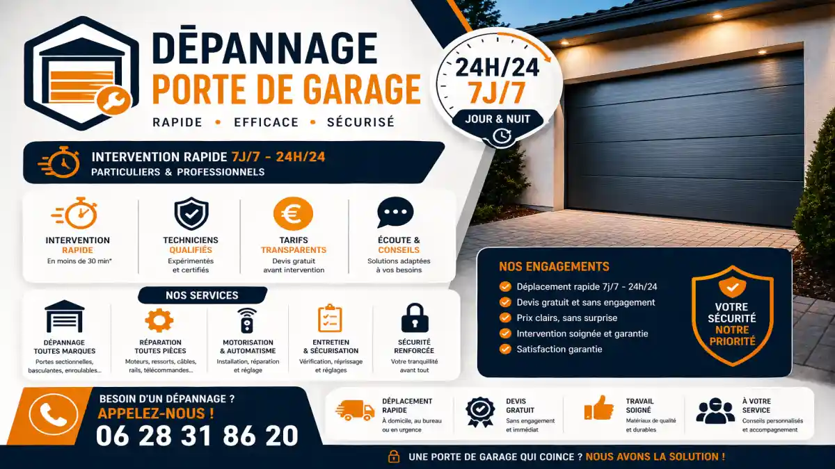 dépannage porte garage Saint-paul-lès-durance réparation rapide